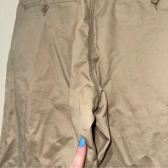 Men’s L.L Bean Vintage Khaki Natural Fit Straight Leg Office  Pants Size: 31x36 - Picture 14 of 16